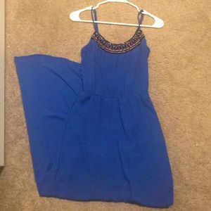 Eight Sixty Blue Embellished Maxi Dress